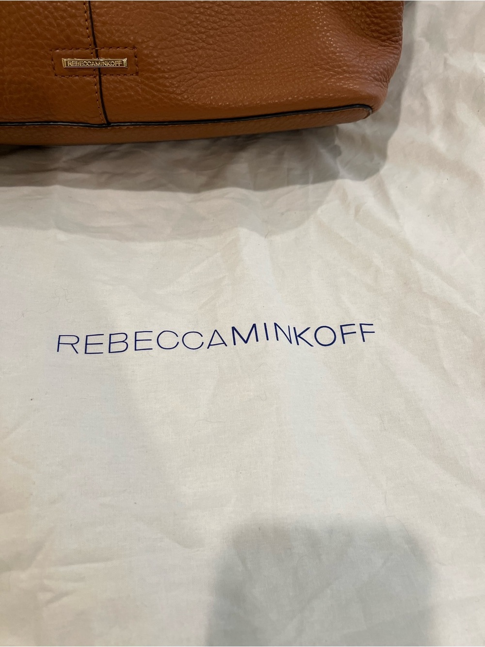 Rebecca Minkoff Tan Pebbled Leather Tote with Stud Accents - Picture 2 of 8
